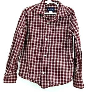 💙 PLACE Button Down Long Sleeved Check Shirt